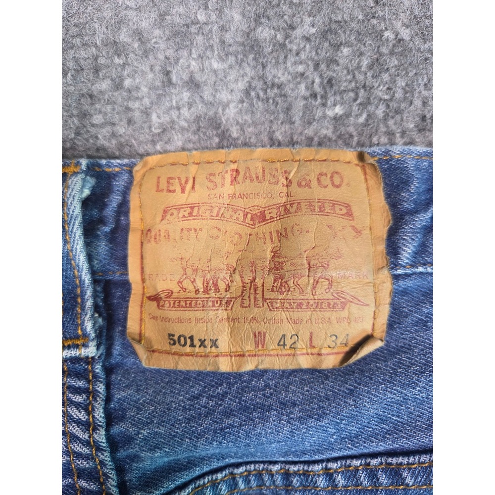 Levi's 501xx Jeans Mens actual 38x29 Blue Straight Leg Vintage Made in USA Denim - Picture 3 of 11